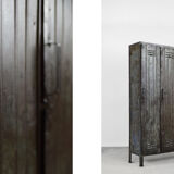 Vintage Industrial Metal Factory Cabinet, 1950s