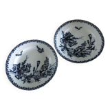 2 semi-deep plates in Onnaing earthenware, “Liseron” model