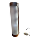 Bauhaus satin glass tube wall light from around 1930.