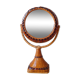 Woven wicker standing mirror