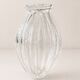 Small frosted cracked glass vase