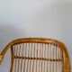 Shell armchair in rattan and bamboo, early 20th century