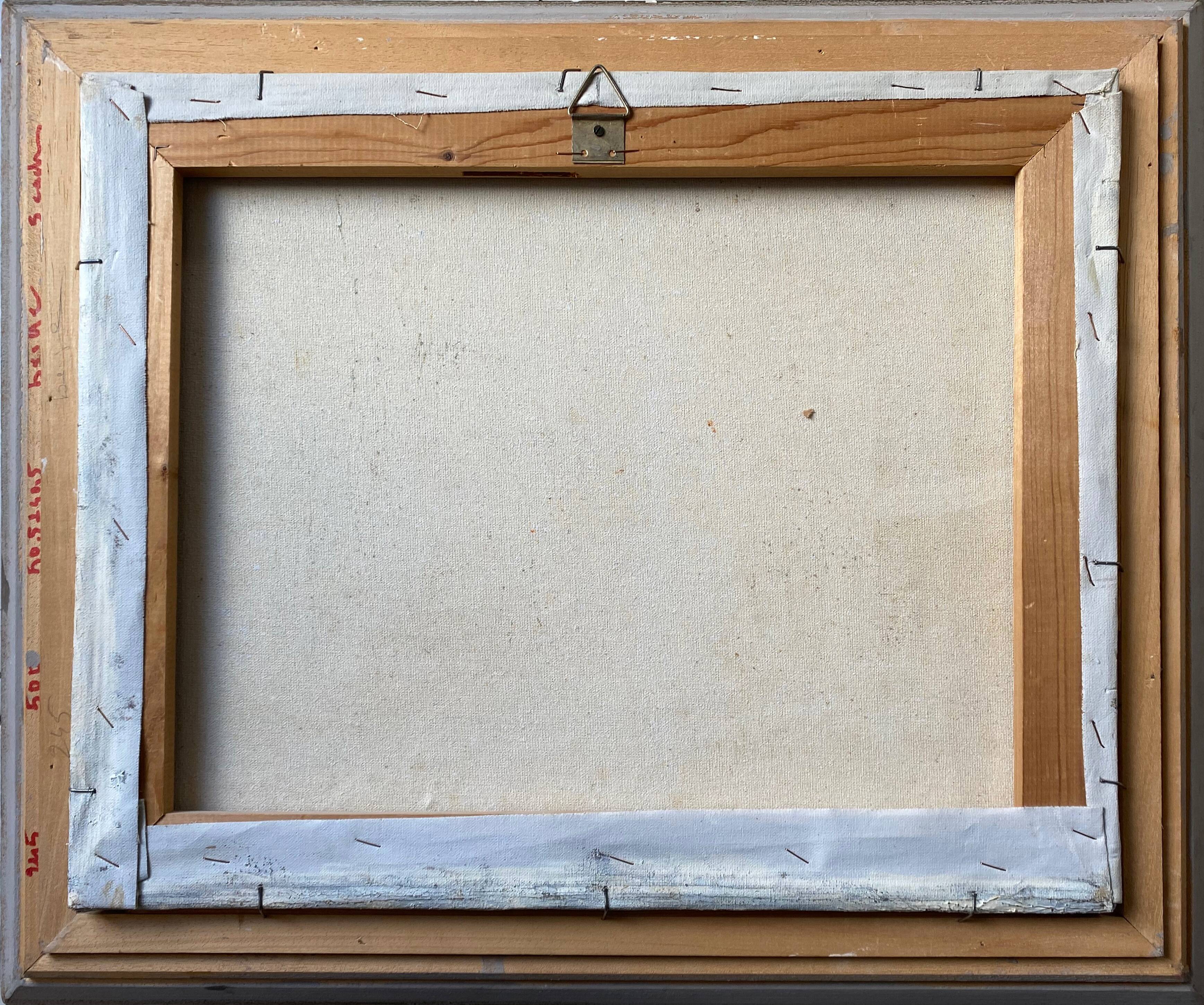 Painting "Lake and wooded landscape" HST signed Vernet + frame