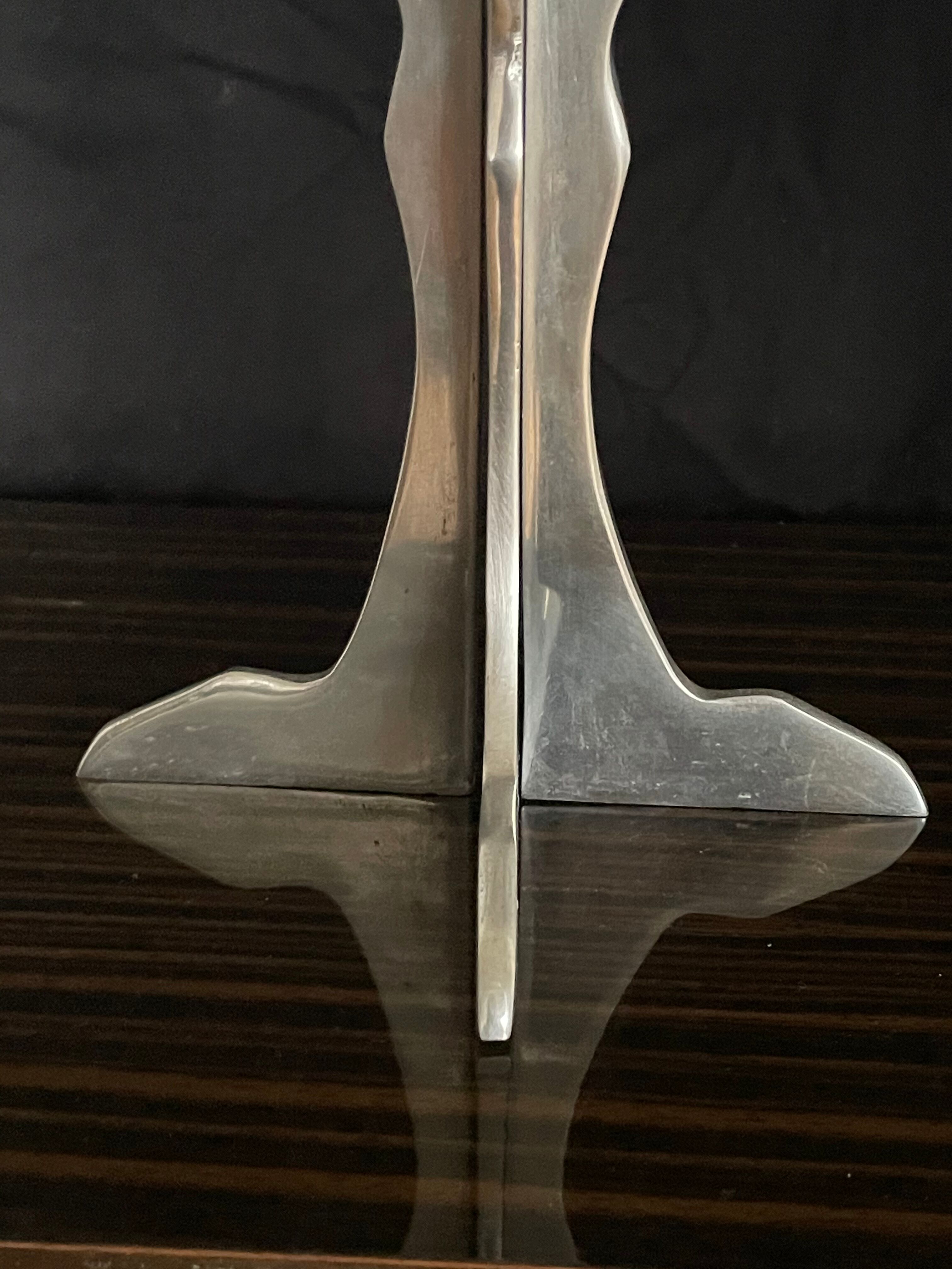 Removable stainless steel metal chandelier 3 branches