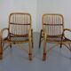 Set of Italian Bamboo Armchairs, 1970s