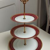 Serviteur à gâteaux 3 étages en porcelaine de Limoges