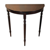 Console demi-lune en acajou
