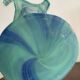 Vase vintage en verre de Murano bleu