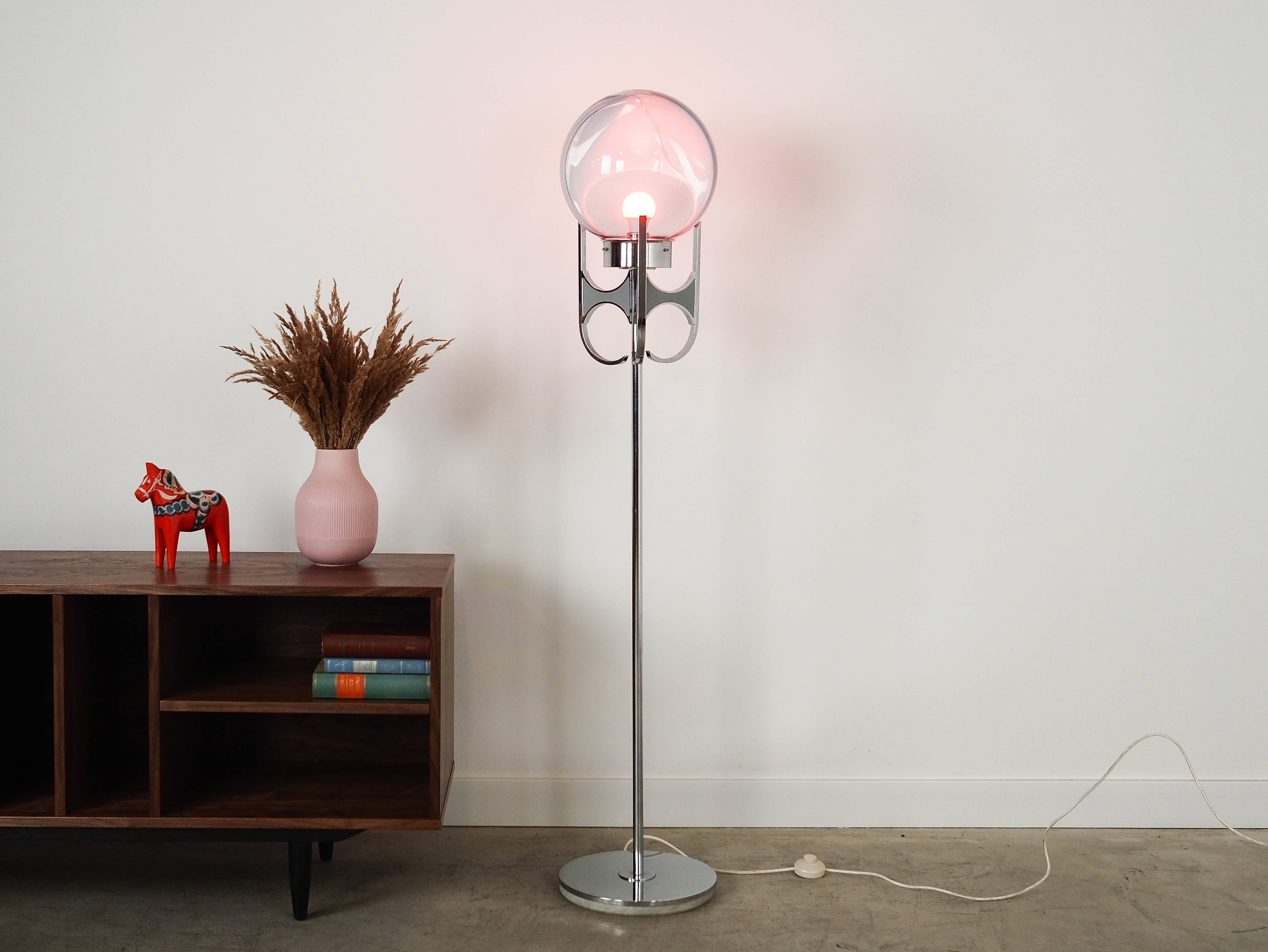 Floor lamp, Murano glass, Italian design, 1970s, production: Italy