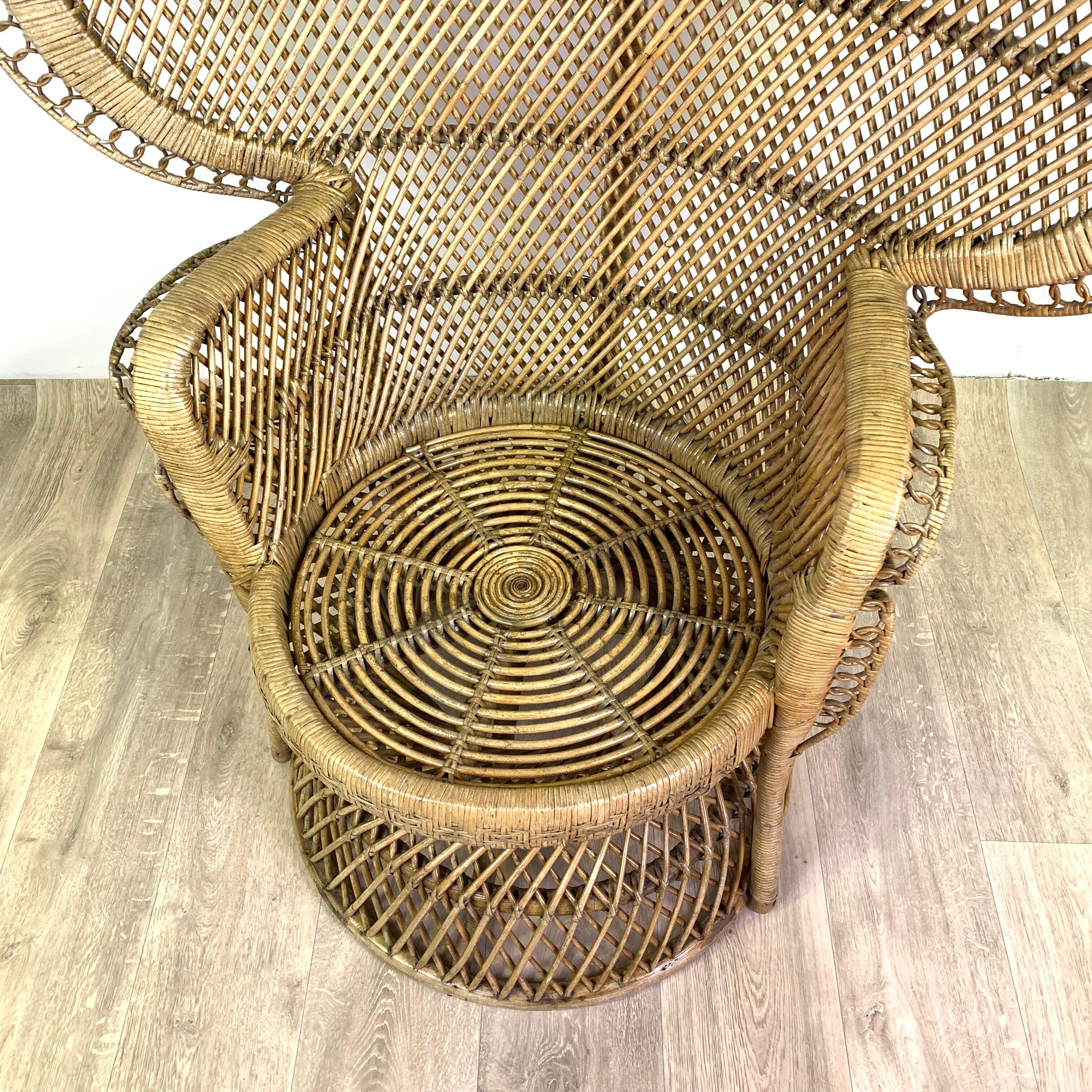 Emmanuelle wicker rattan armchair