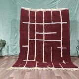Handmade Moroccan wool Berber rug size 140 x 260 cm