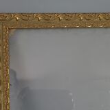 Old frame gilded stucco wood glass 46.5x35.5 cm, hardwood 41.7x32.7 cm SB