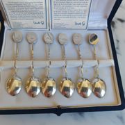 Box of 6 Solid Silver 925 Spoons & Lapis Lazuli - Morita Gil Chil
