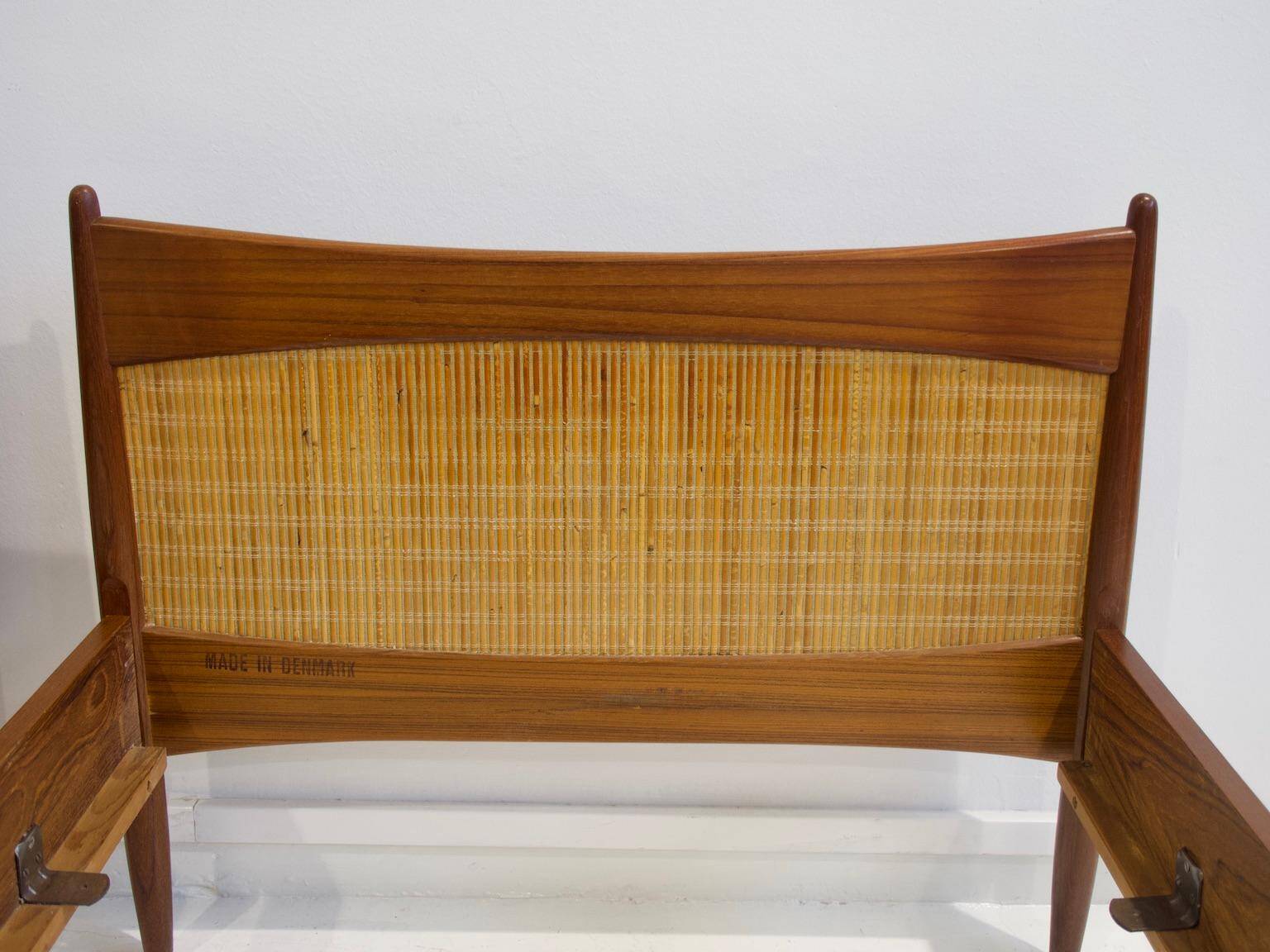 Pair of teak and rattan bed frames by Børge Mogensen