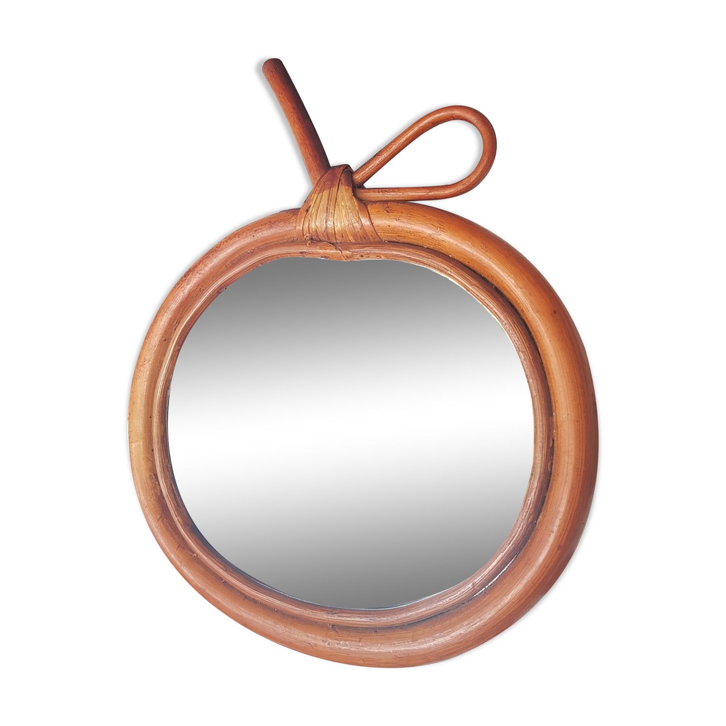 Apple rattan mirror 1970
