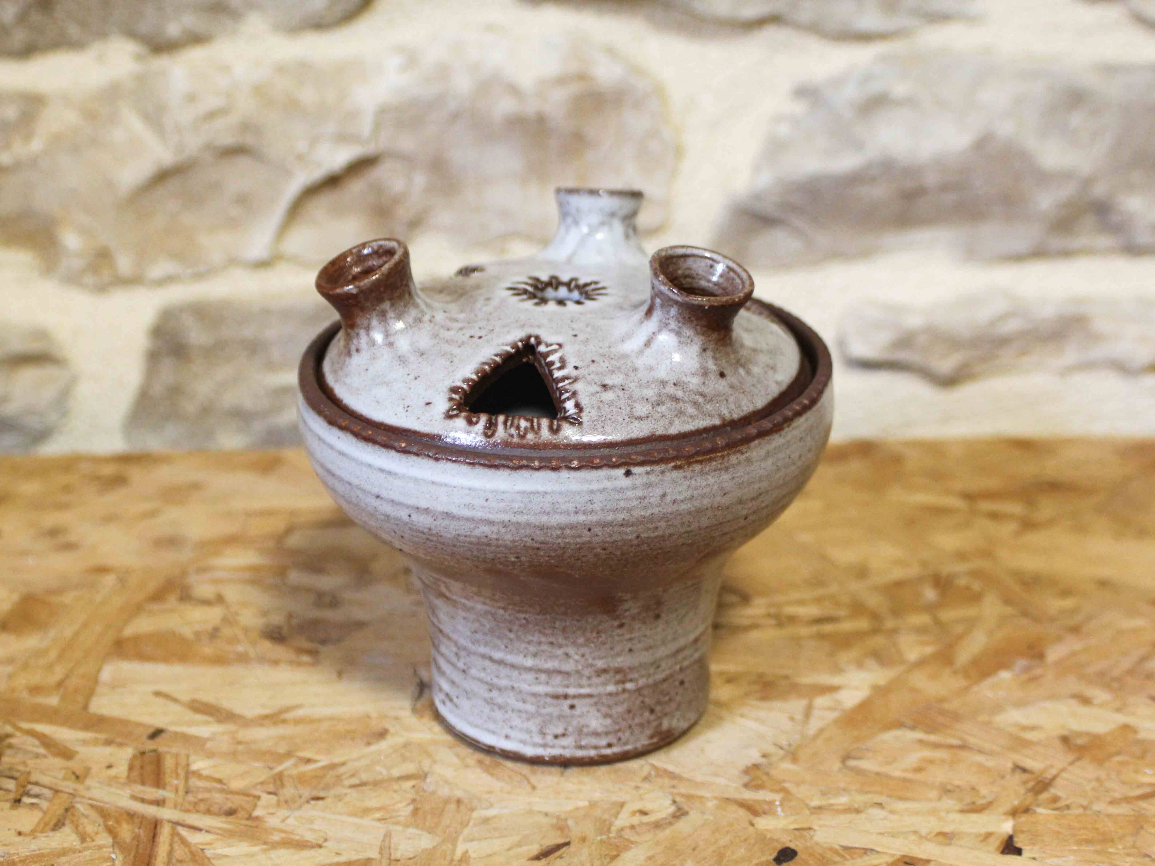 Ceramic flower pick Jeanne and Norbert Pierlot