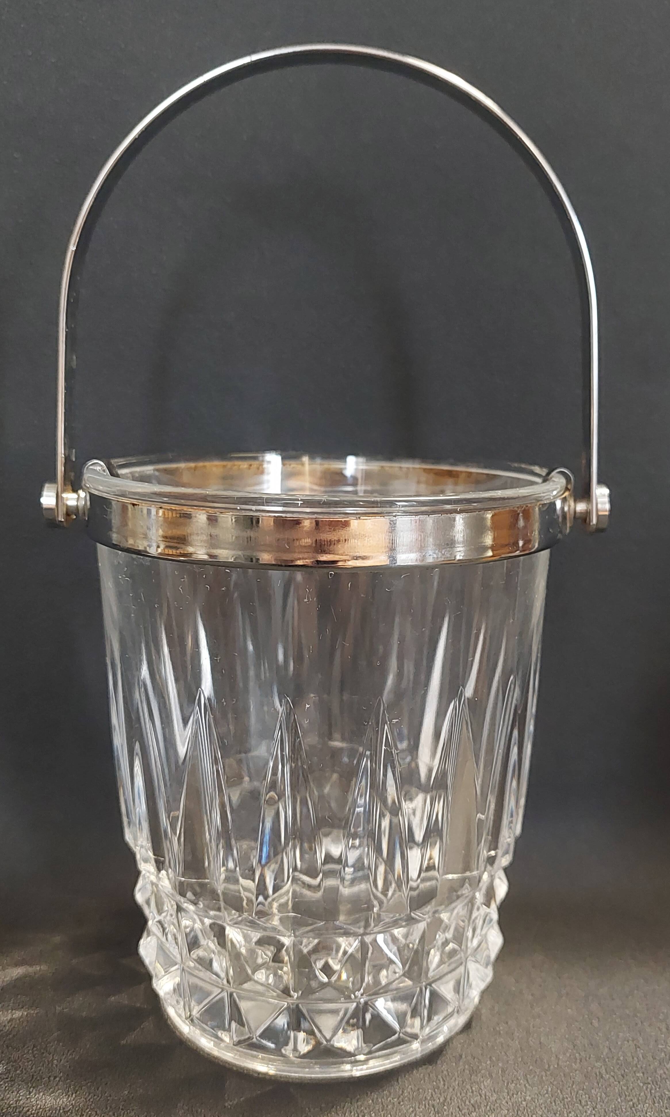 Vintage crystal ice bucket from Arc.