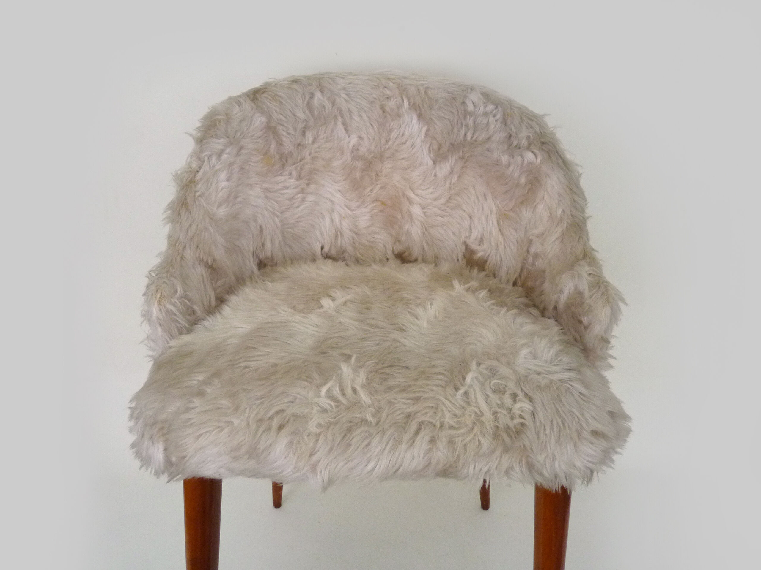 Pair of chairs moumoute wooden compass legs year 60