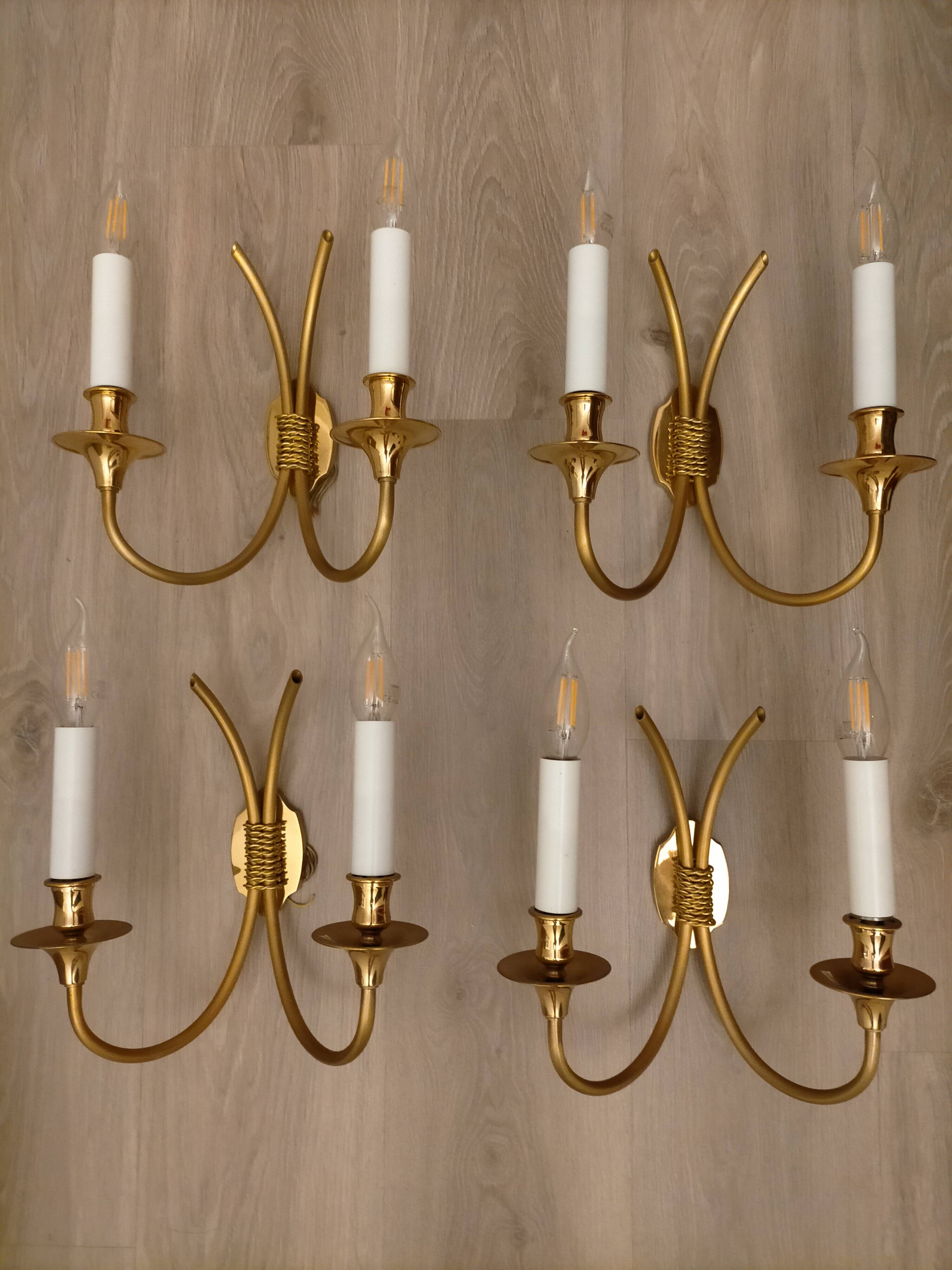 Classic applique Lucien Gau 4132 - 2 lights - Decorative details Links - H 32 cm, W 27 cm