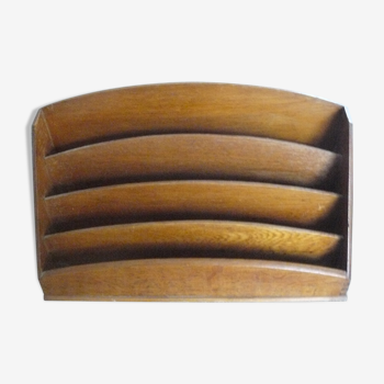 50s wooden mail holder