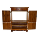 Buffet TV en bois d'if Abbey Craft Mid-Century Modern détails Sheraton