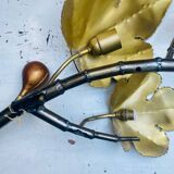 Applique murale feuilles dorées