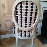 Pair of cabriolet armchairs