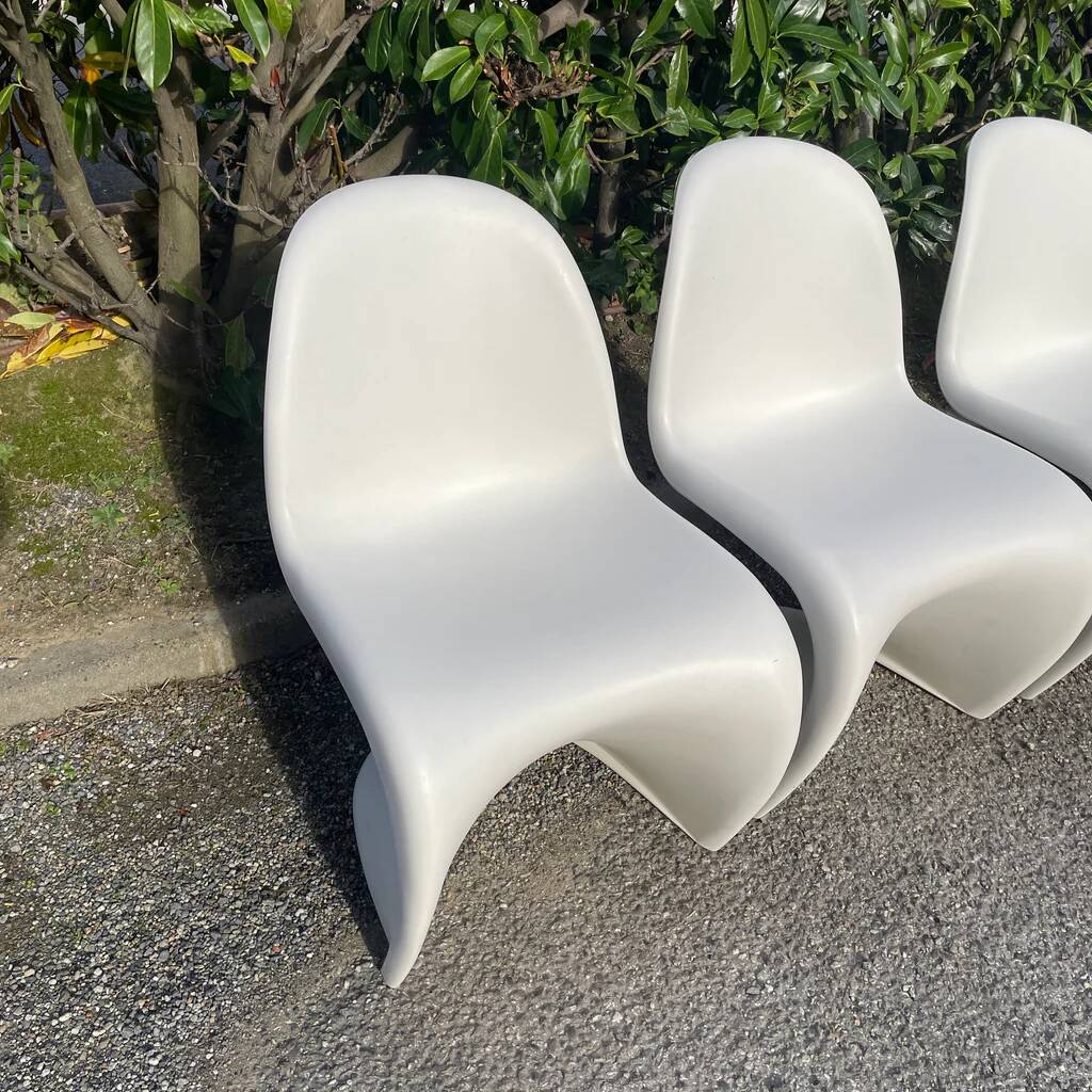 Set of 6 Verner Panton chairs, Vitra edition.