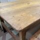 Early 20th century farmhouse table in fir and chestnut with benches