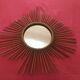 Vintage bamboo rattan mirror 60s