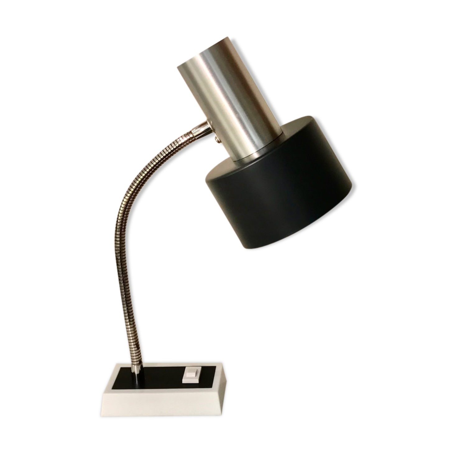 Lampe de table noire vintage sis, Modèle 861