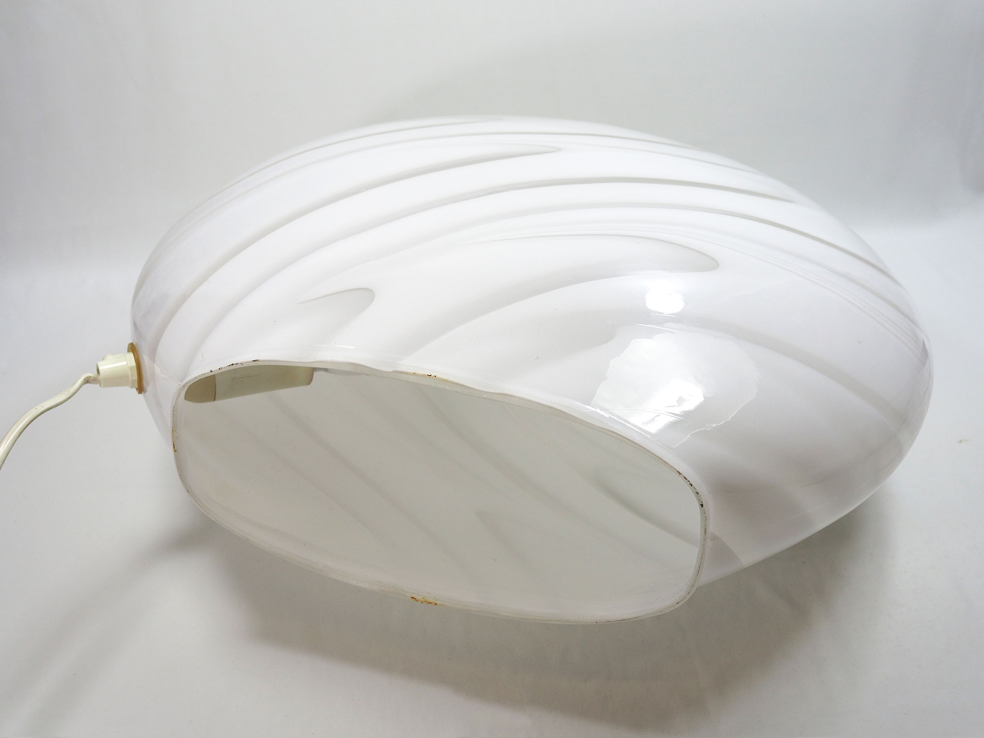 Italian art glass disc table lamp by Vetri Murano, 1970