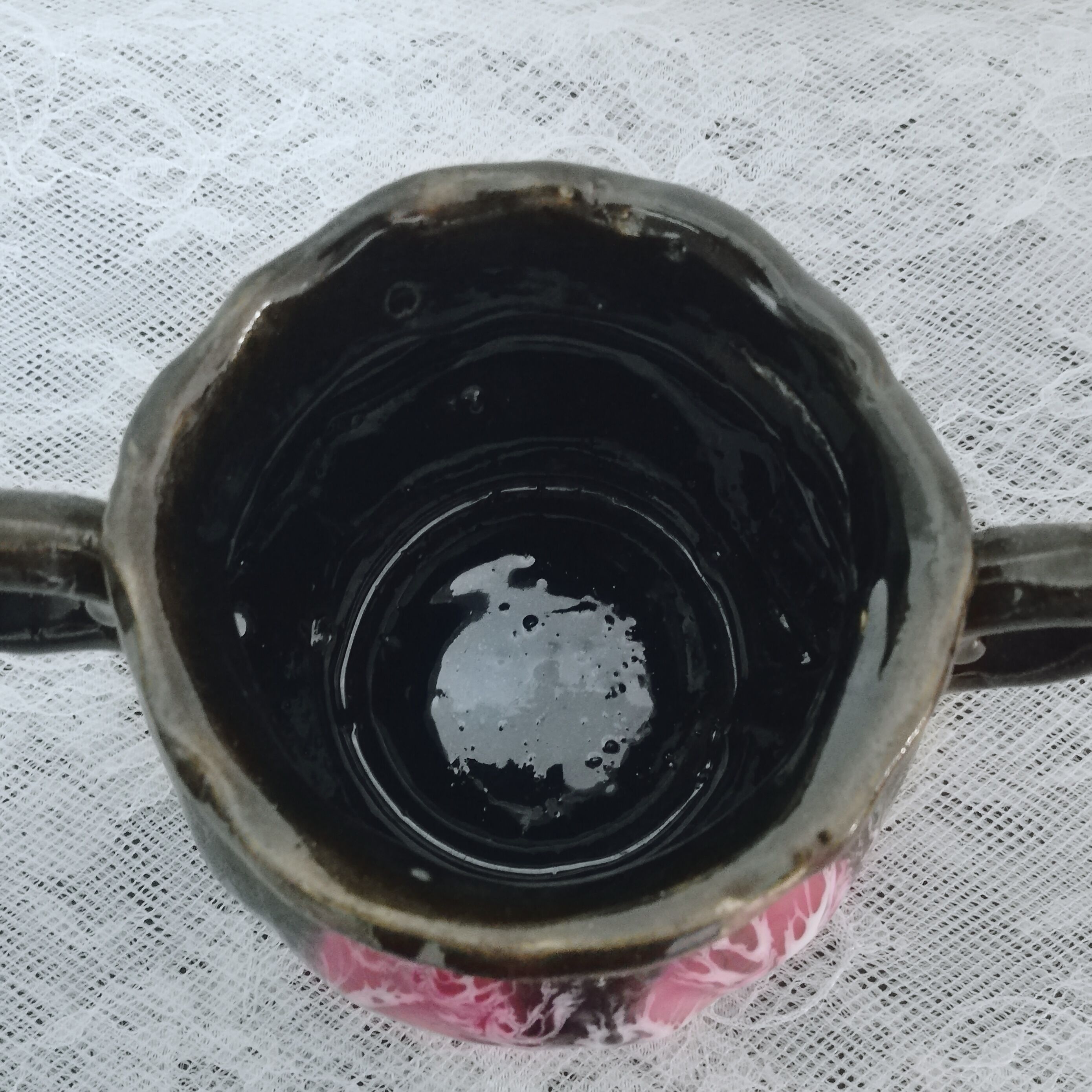 Vallauris style sugar pot