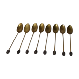 8 coffee spoons in vermeil