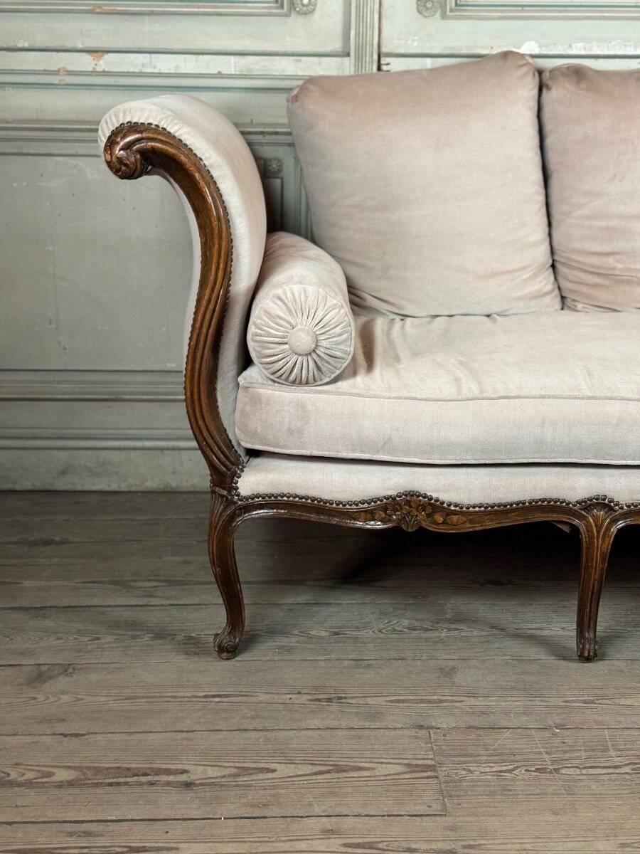 Louis XV Daybed In Beech Carved On All 4 Sides, France