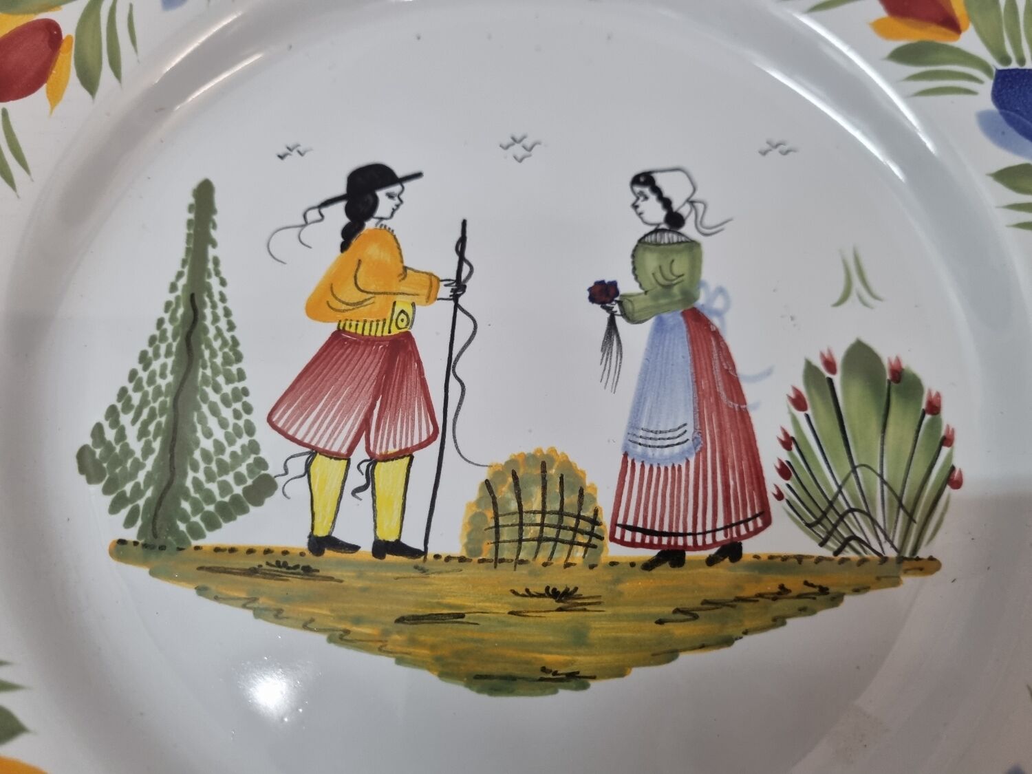 HB Henriot Quimper earthenware plate