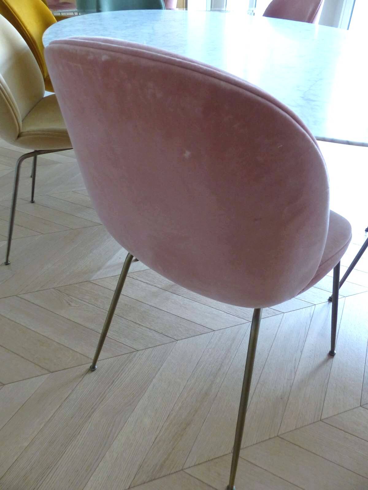Set of 8 "Beetle Dining Chairs" by GUBI designed by GamFratesi