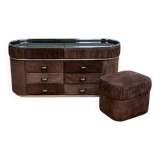 Dressing table and its pouf, Italian design – 1970