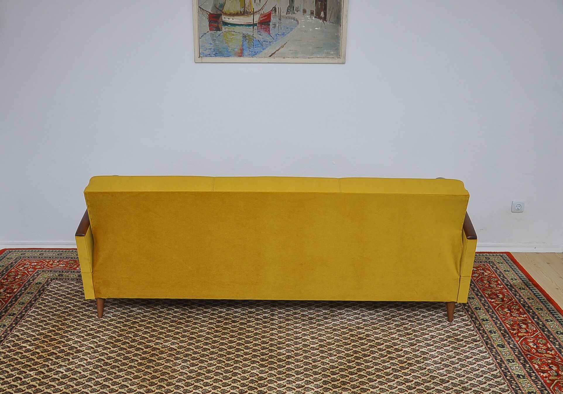 Yellow sleeper sofa 1960s