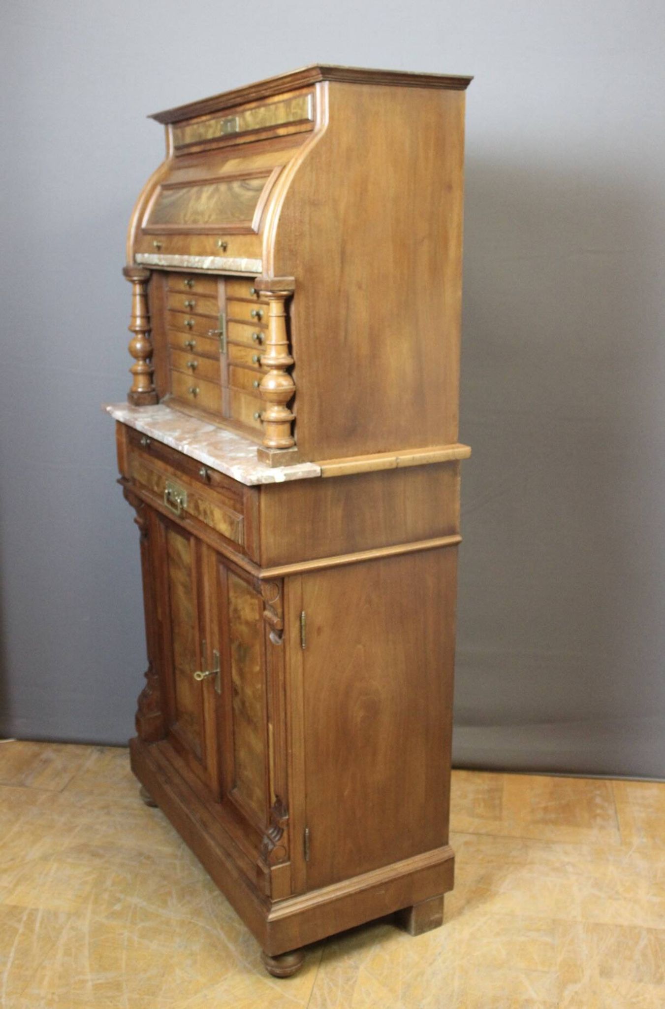 Late 19th century walnut dentist's cabinet