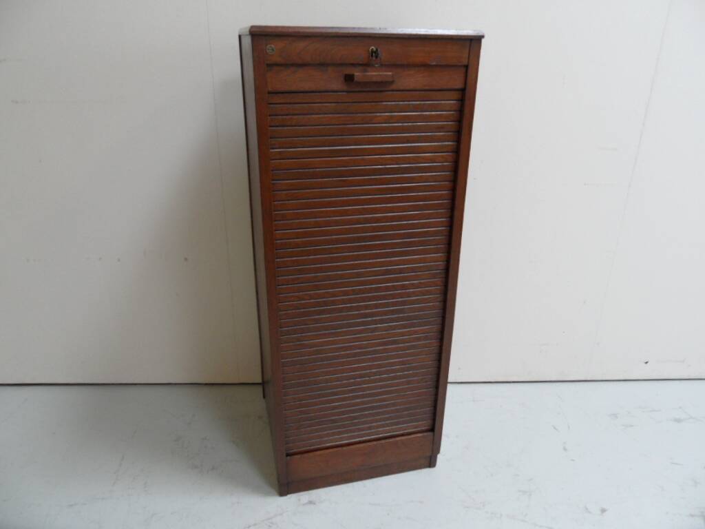 Vintage filing cabinet with roller shutter