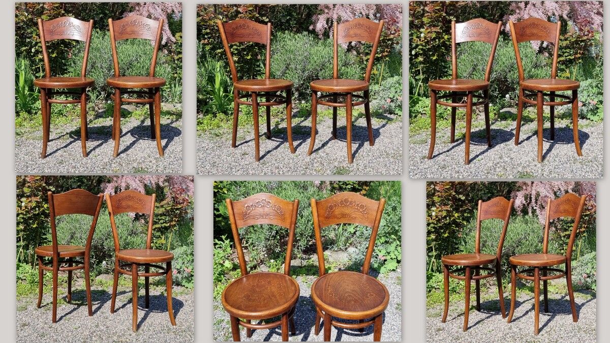 Pair of chairs Thonet 1905-1910 ca