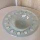 Transparent glass pocket tray in white shades - 80s/90s style