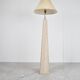Conical travertine and brass floor lamp, 1970s by Camille Breesch