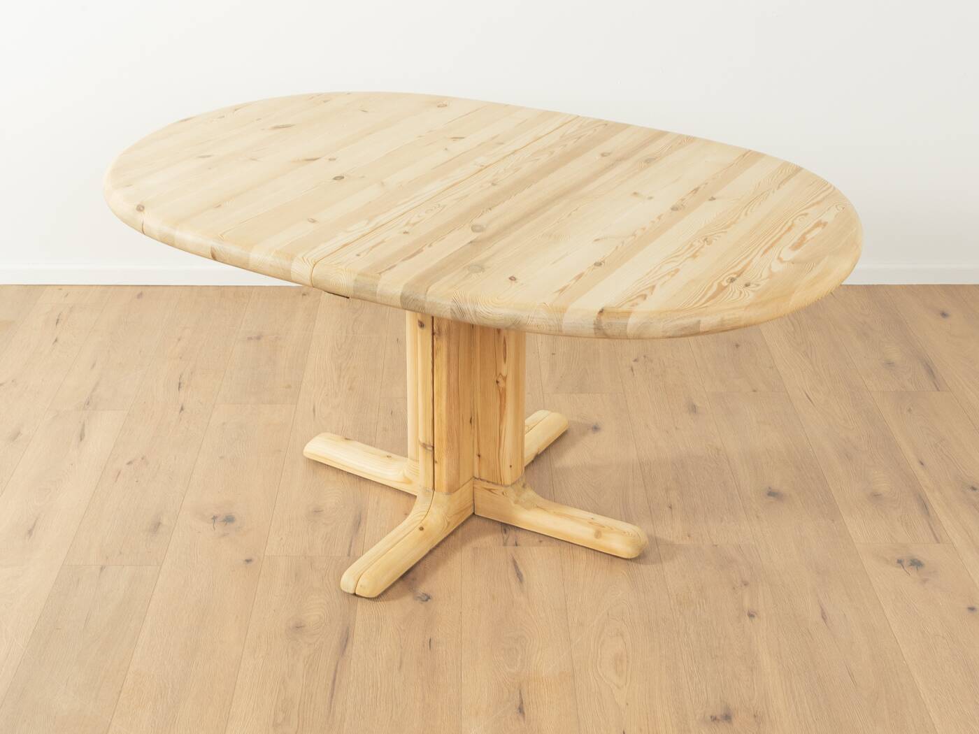 Dining table from the 1980s, solid bleached pine