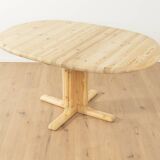 Dining table from the 1980s, solid bleached pine