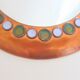 Miroir rond vintage orange 15,5cm