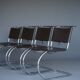 x4 Cantilever MR 10 chairs in the manner of Ludwig Mies van der Rohe.
