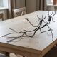 Set of tribal brutalist metal candle holders women