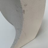 white vase Sculptural Wave -Ceramic - Roberto Rigon - Italy - 1960-70